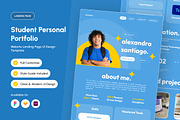Alexandra Student Portfolio Landing, a Landing Page Template by productype1 (Thumbnail 1 of 5)