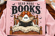 Ghost Reading Book Halloween PNG, a Seasonal Illustration by OK Design (Thumbnail 4 of 5)