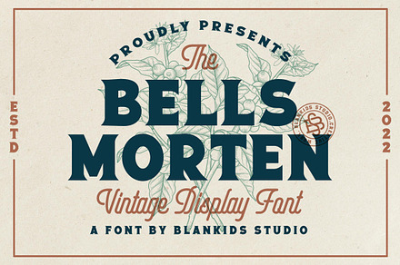 Bells Morten a Vintage Display Font, a Font by Blankids Studio