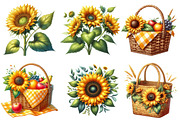 Watercolor Sunflower Sunny Day png, an Illustration by Watercolor design (Thumbnail 3 of 4)