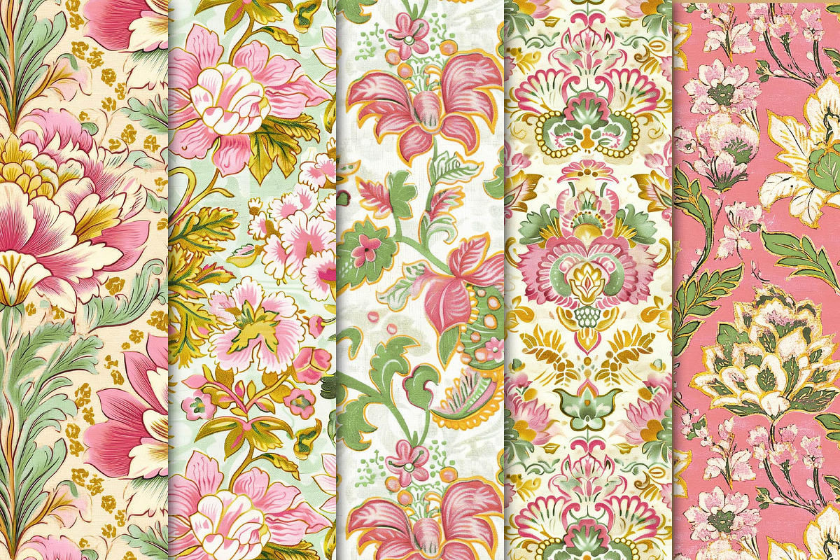 Floral Ephemera Boho Printable Paper, a Pattern Graphic by Maishop (Photo 8 of 8)