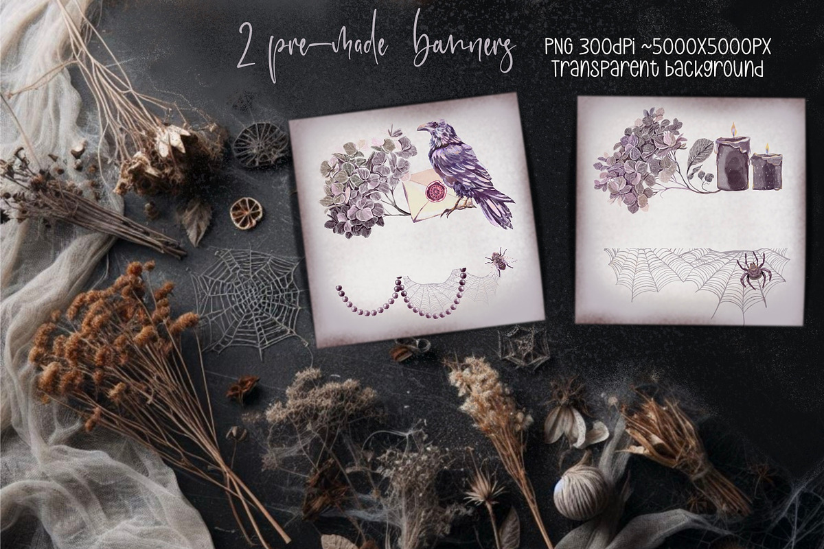 Boho Mystery Halloween collection, a Decorative Illustration by Shabbypie (Photo 7 of 14)