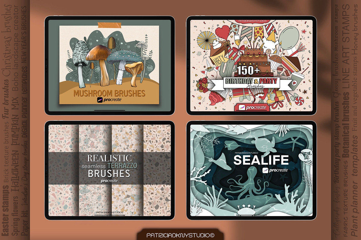 2500+ Procreate brushes // All shop, a Brush Add-On by PDknyStudio