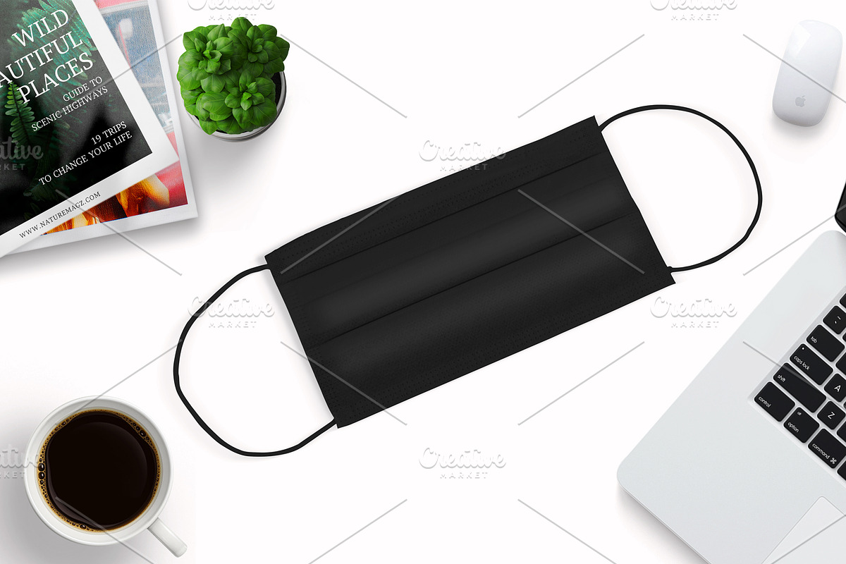 FACE MASK PROTECTION PSD MOCKUP, a Mask Mockup by Moonlight Creative (Photo 3 of 5)