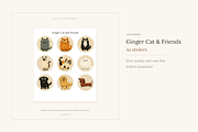 Ginger Cat & Friends Clip Art, an Animal Illustration by LanternkinStudio (Thumbnail 4 of 15)