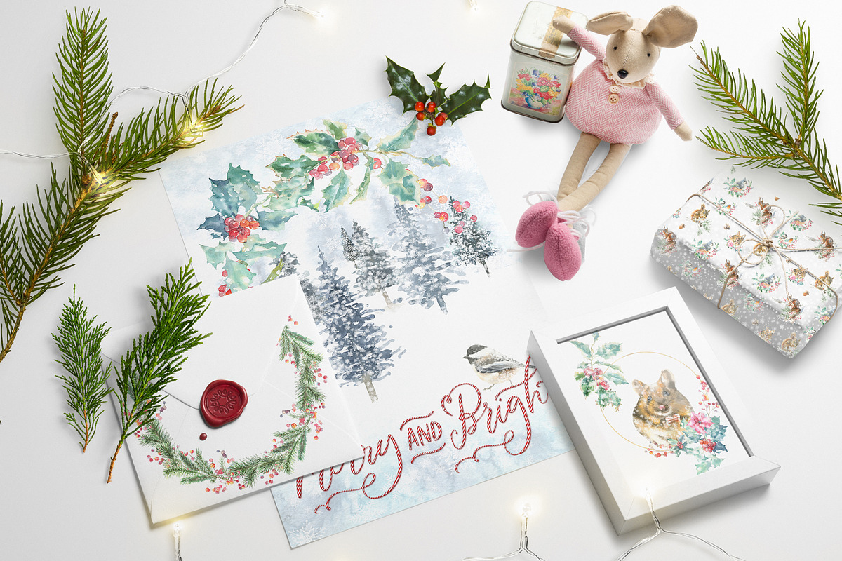 Christmas Watercolor Woodland Story, an Animal Illustration by Catherine Wheel (Photo 27 of 29)