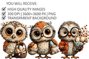 Whimsical Easter Owl Clipart, an Illustration by Pixels.Craft (Thumbnail 2 of 5)