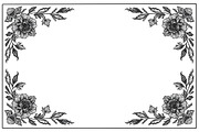 Flower Silhouette Frame Bundle, an Illustration by Creativeshirt (Thumbnail 8 of 9)