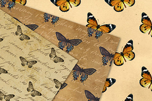 Vintage Butterfly Digital Paper