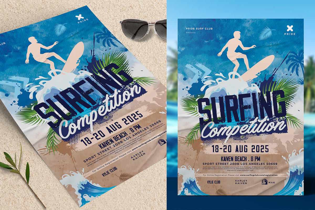 Surfing Flyer, a Flyer Template by Aarley Kaiven (Photo 1 of 2)