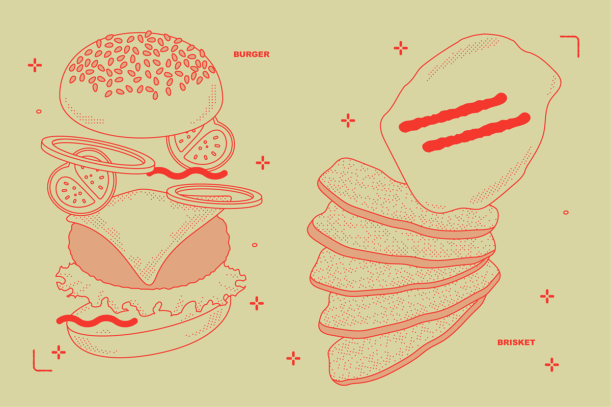 BBQ Food Vector Illustrations, a Food Illustration by TheFoodAtlas (Photo 10 of 17)