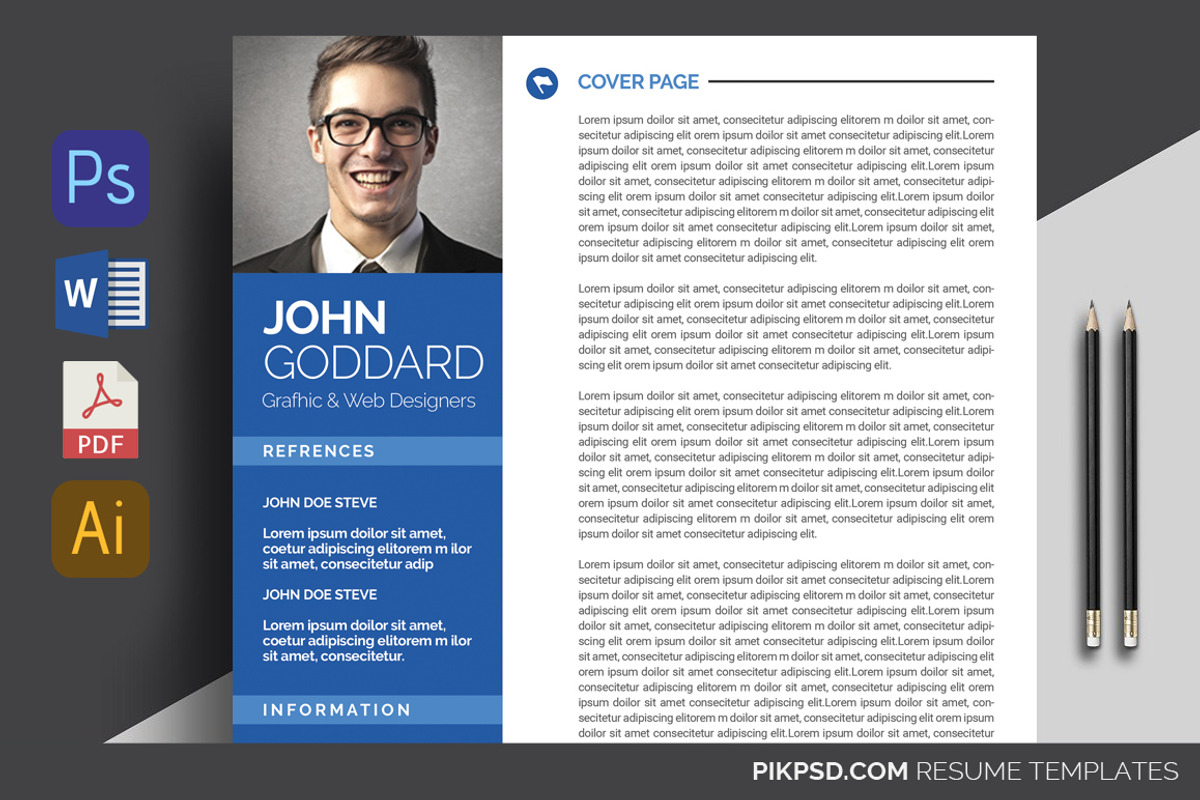 3-Piece Resume/CV Set, a Resume Template by graphicforest (Photo 3 of 5)