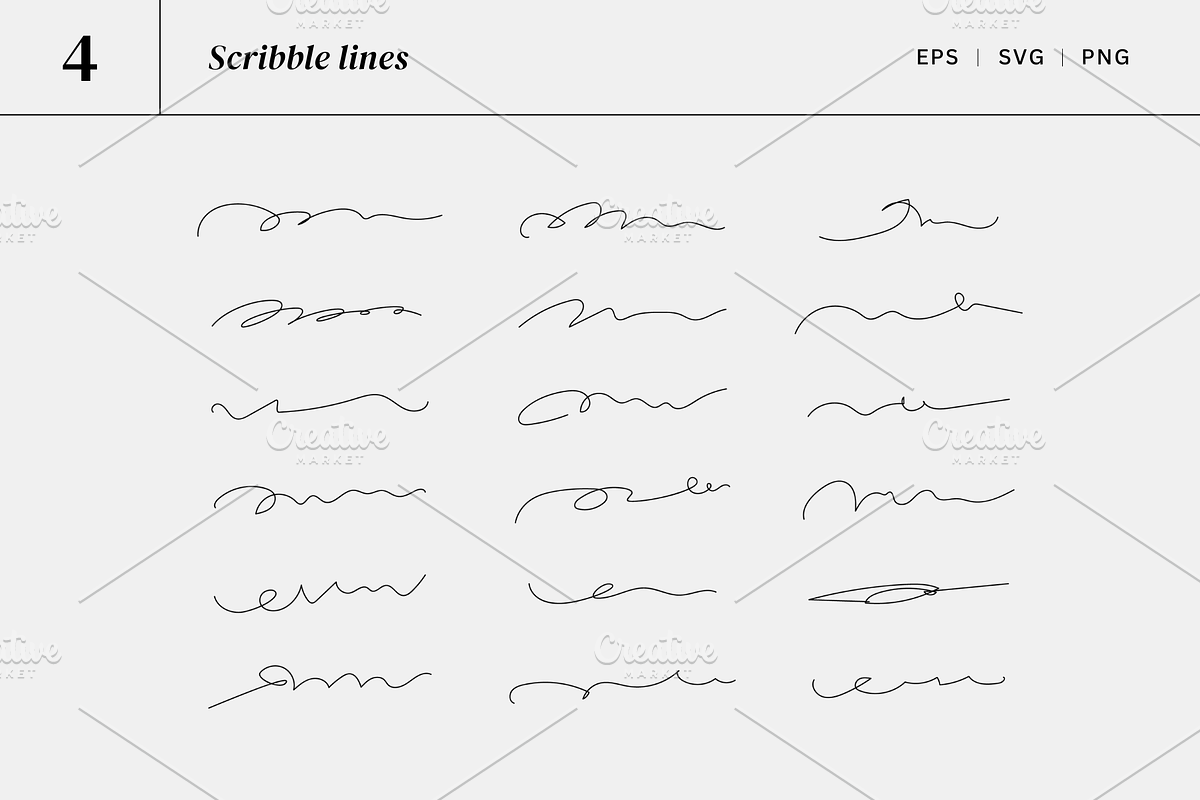 134 Scribbles & circles & underlines, an Object Graphic by Pinkbrush (Photo 5 of 9)