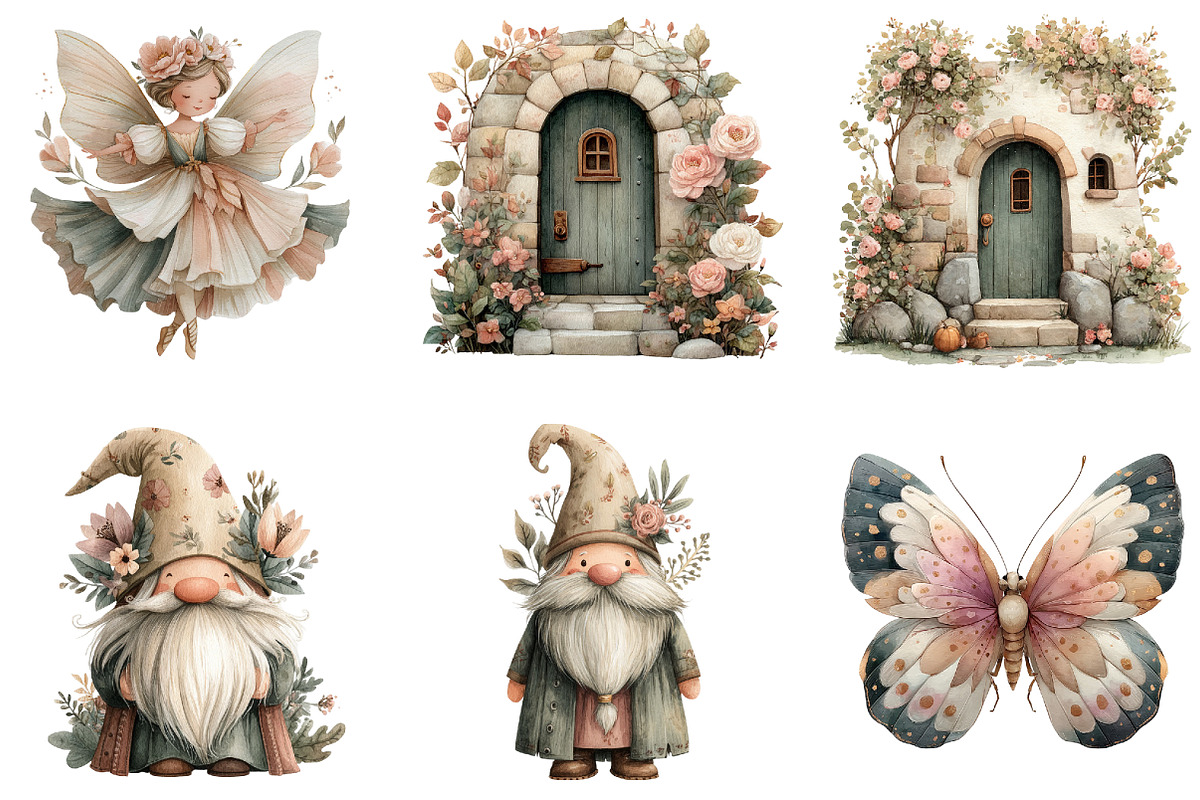 Magical Garden Fairies Clipart, an Illustration by Sublimation Artist (Photo 6 of 7)