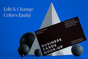 3D Geometric Business Card Mock-ups, a Business Card Template by MindMuse (Thumbnail 9 of 11)