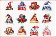 Christmas Patchwork Hat Clipart, an Illustration by Sublimation Artist (Thumbnail 3 of 6)