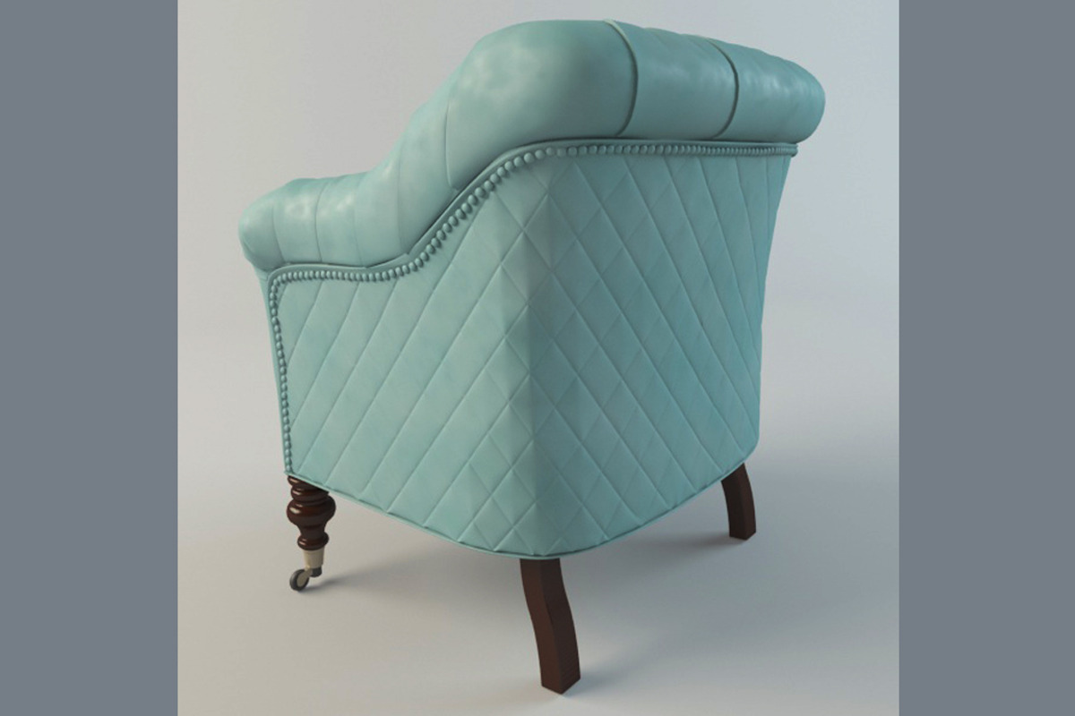 Sutton Leather Chair, a Furniture 3D Model by 3Dpapa (Photo 3 of 4)