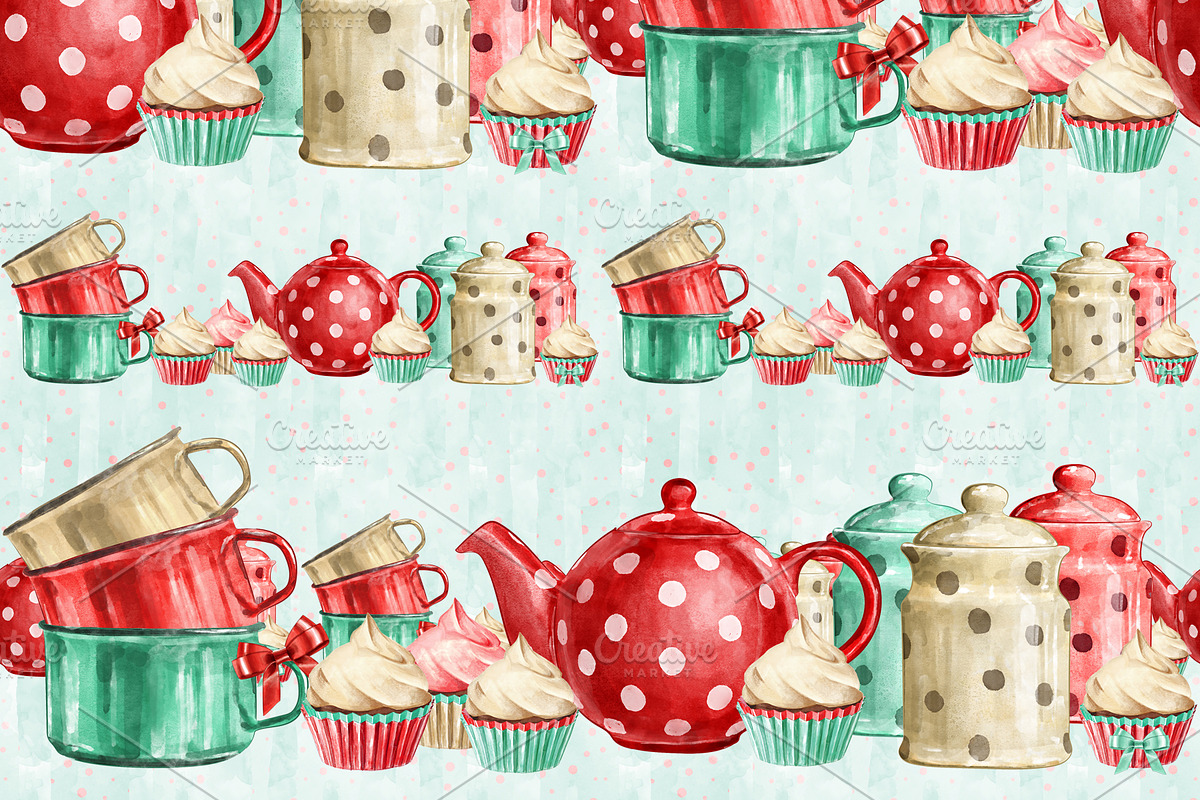 Cooking Digital Paper, Kitchen, a Pattern Graphic by Collart Studio (Photo 4 of 6)