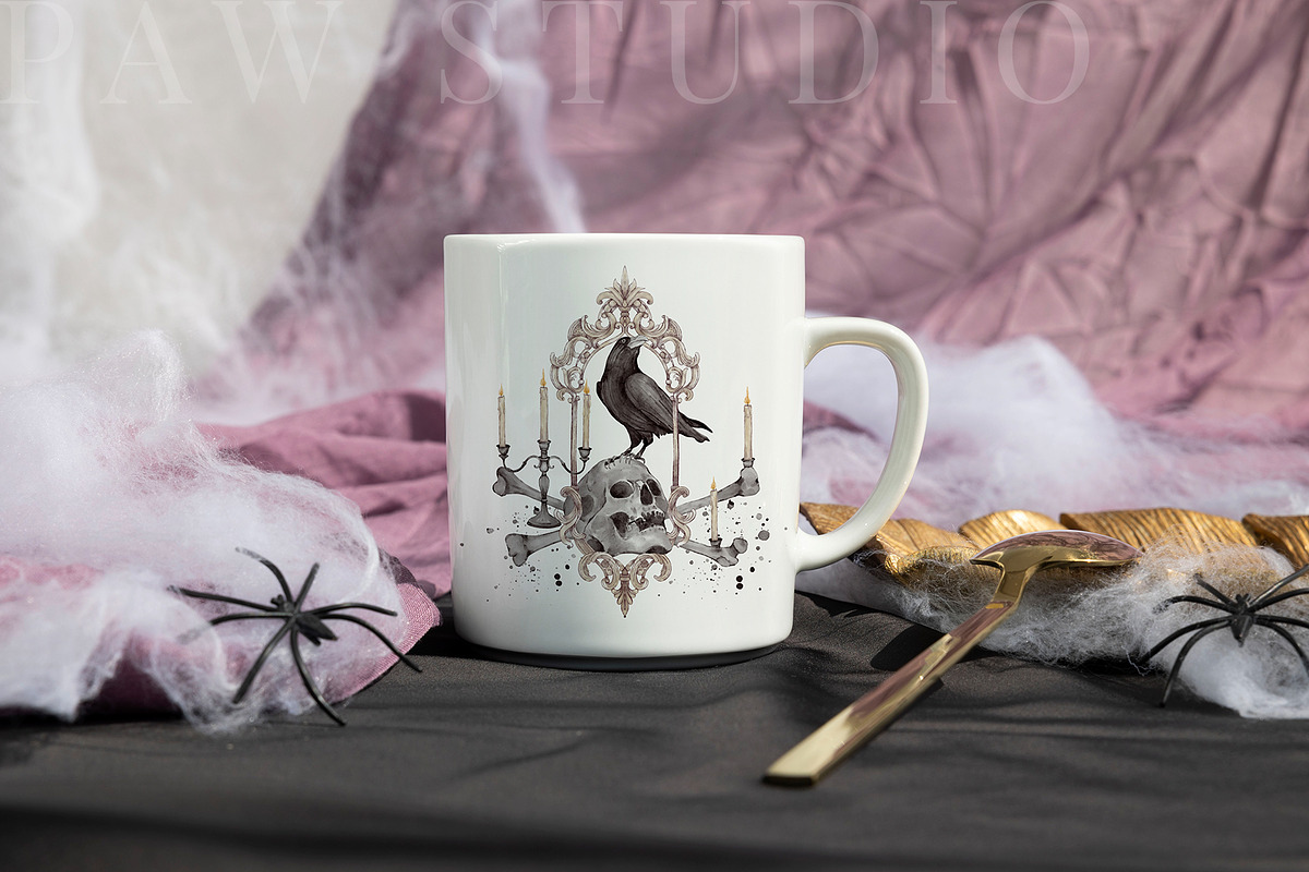 Halloween Mug Mockup Coffee Cup fall, a Cups & Container Mockup by PawMockups (Photo 5 of 10)