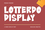 Lotterdo Comic Display Font, a Sans Serif Font by Maulana Creative (Thumbnail 1 of 7)