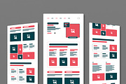 Wireframe Landing Page Design, a Wireframe Template by MightyDesign (Thumbnail 1 of 6)