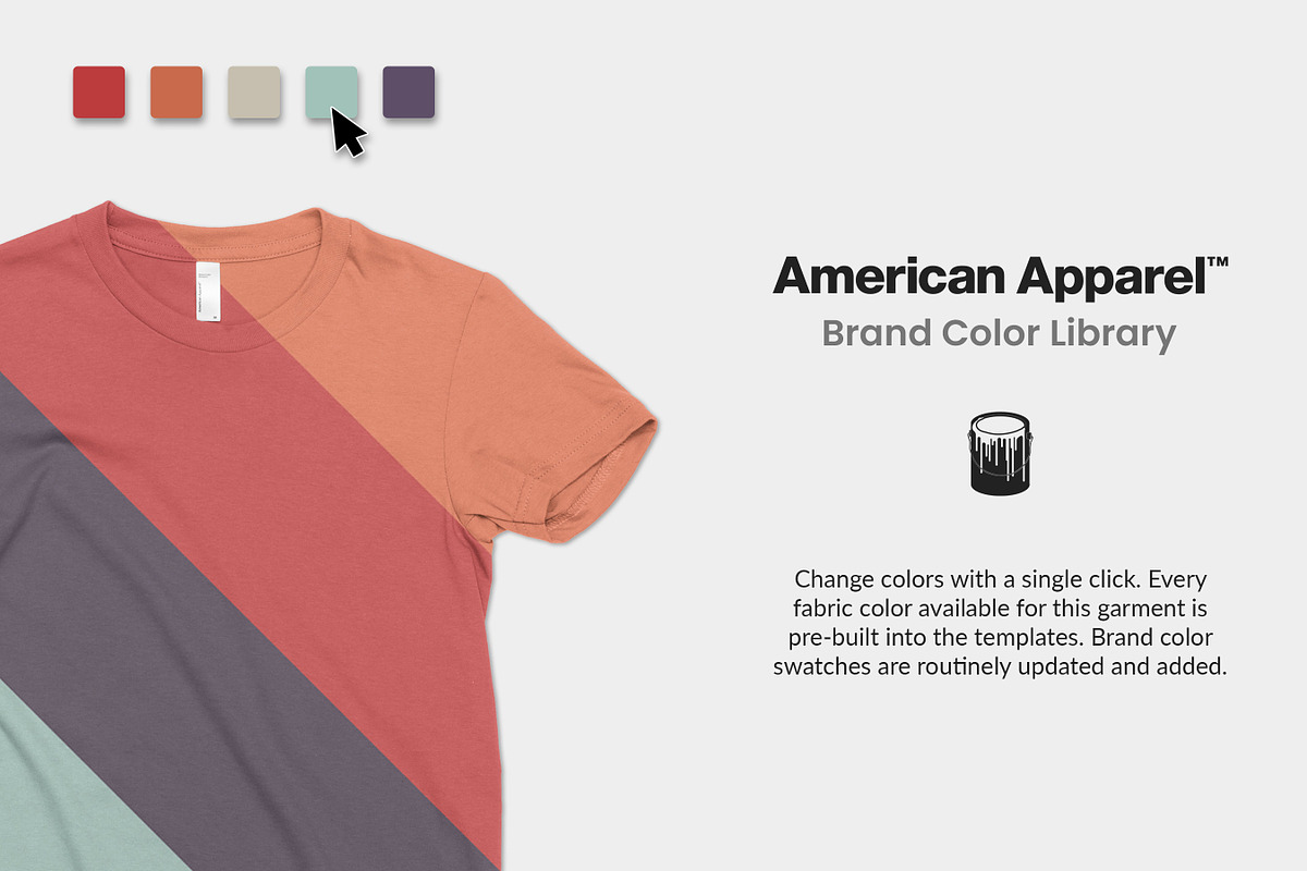 American Apparel 2102 Tee Mockups, a Shirt Mockup by Photific (Photo 5 of 6)