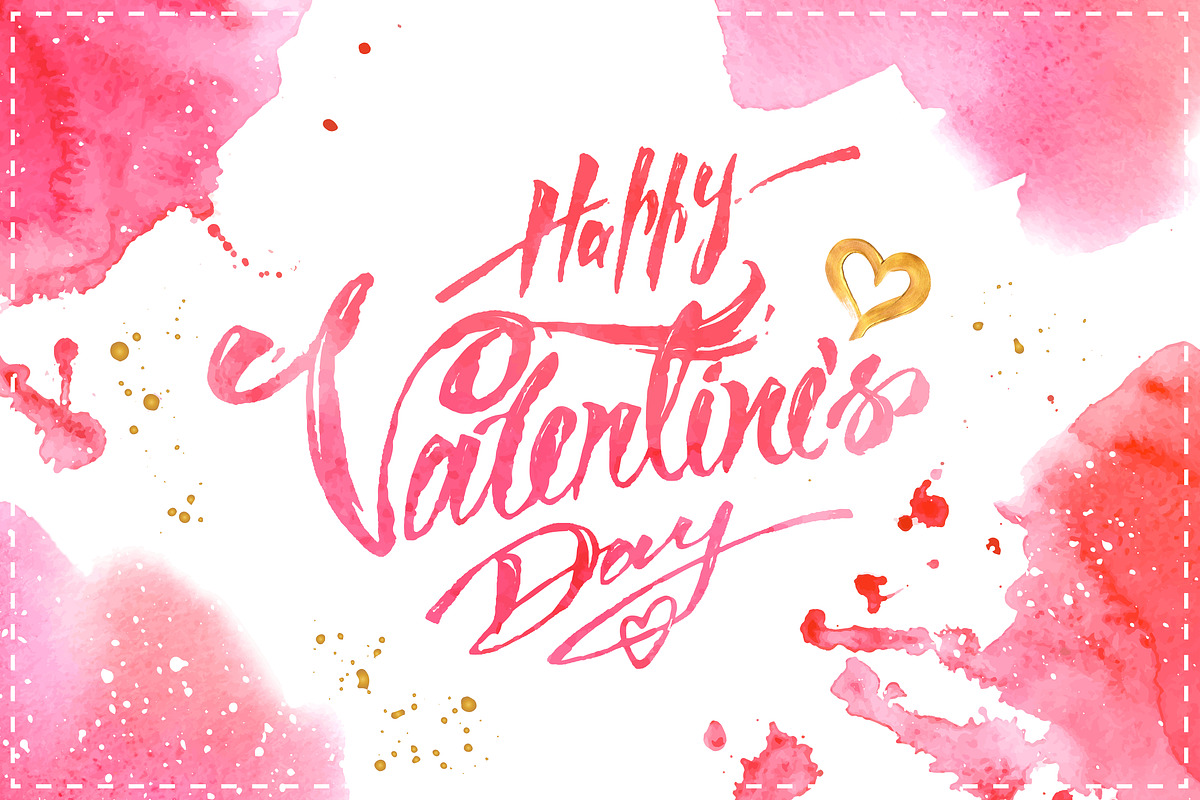 Happy Valentine's Day! Watercolor, a Decorative Illustration by Margo Miller (Photo 1 of 22)