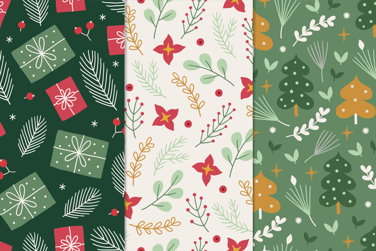 12 Christmas Seamless Patterns, a Pattern Graphic by miumiu
