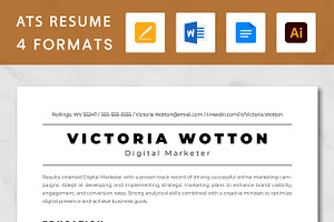 Digital Marketer Resume Template, a Resume Template by ResumeInventor