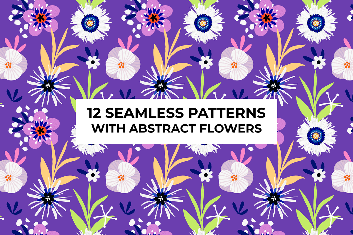 12 seamless floral patterns psd, a Pattern Graphic by ARTMIRU (Photo 2 of 24)