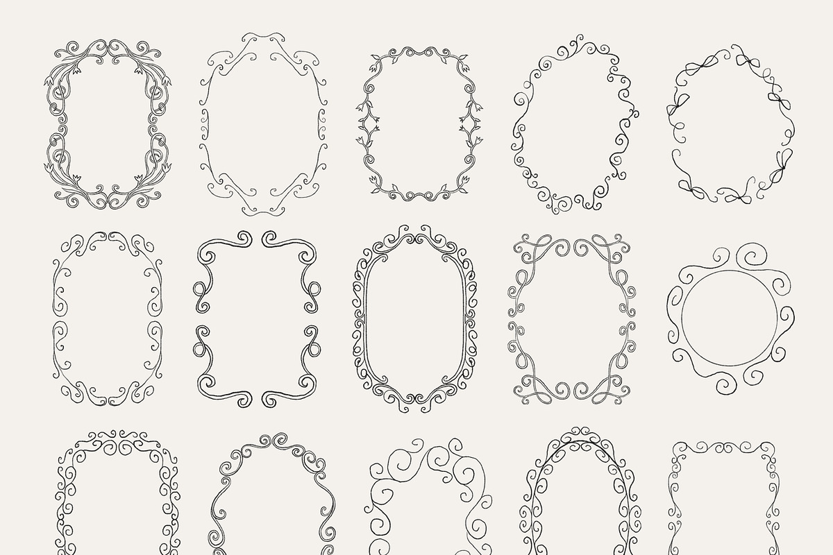Hand-drawn Curly Frames Quirky Lines, a Decorative Illustration by SunnyAfternoons (Photo 17 of 23)