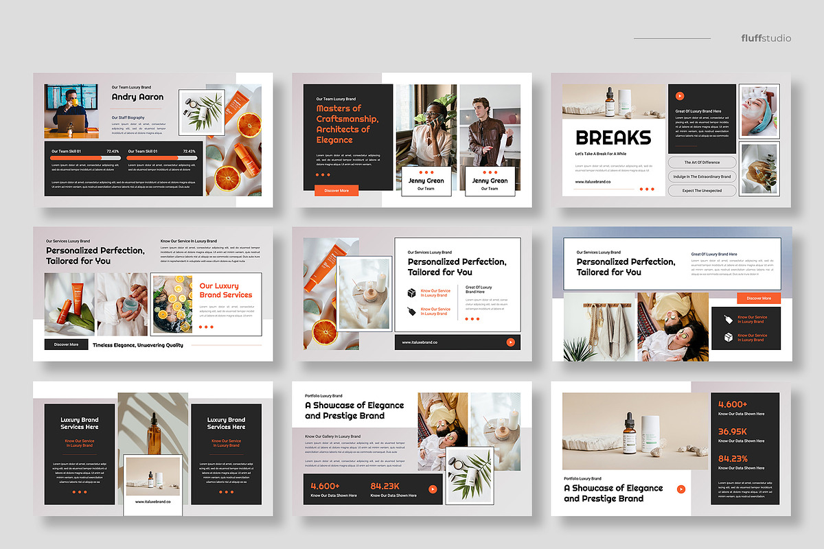 Luxury Brand Google Slides Template preview 3
