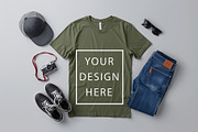 T-Shirt Mockup - Olive Edition, a Shirt Mockup by ForhadGFX (Thumbnail 5 of 12)