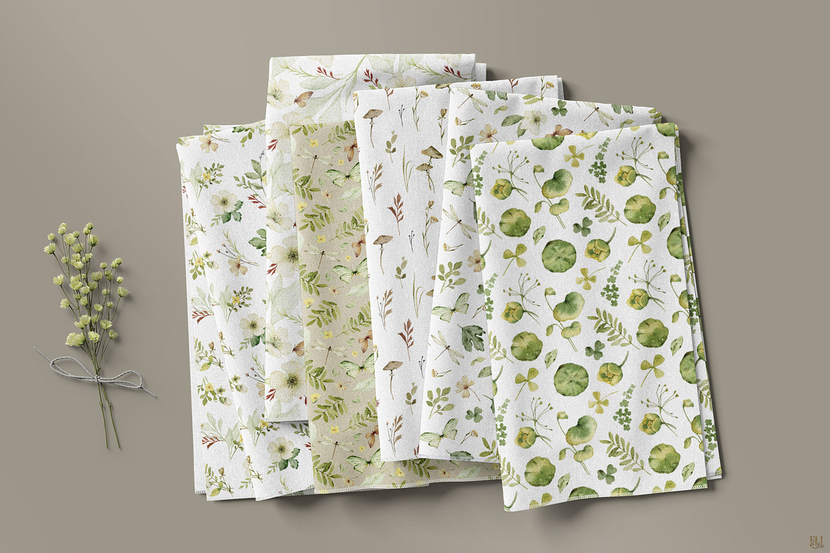 Watercolor set of Forest Greenery, an Illustration by Elena Medvedeva (Photo 14 of 15)