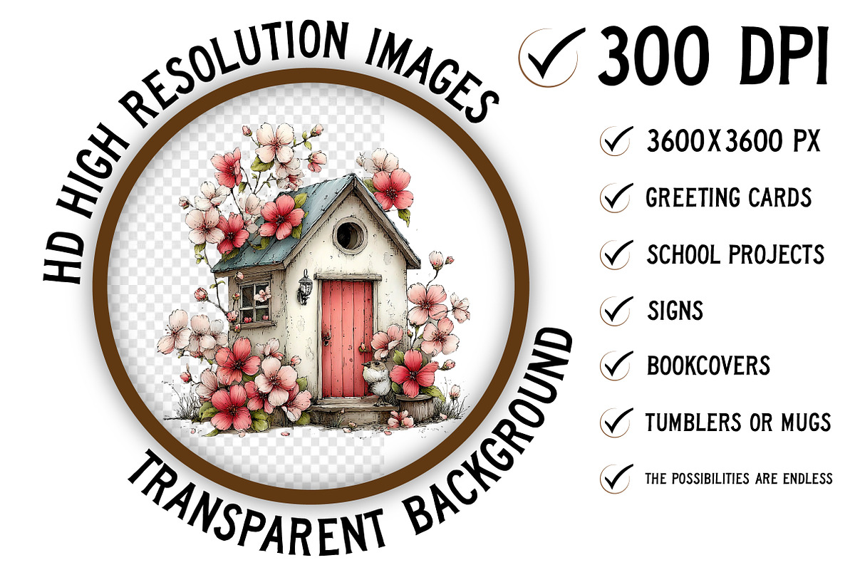 Whmisy Hello Spring Clipart Png, an Illustration by Craft Nest (Photo 2 of 11)