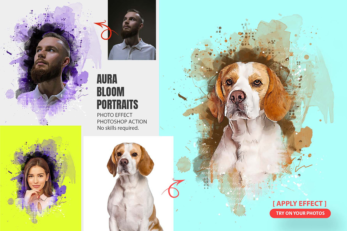 Aura Bloom Portraits PS Script, an Action Add-On by MRI STUDIO (Photo 1 of 24)