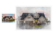 House Concept Sketch Art Effect, an Action Add-On by MRI STUDIO (Thumbnail 15 of 29)