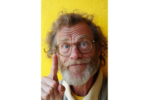 Elderly caucasian male expressing, a Background Photo by Lermont51