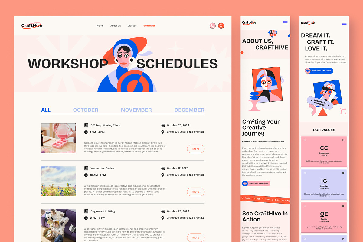 CraftHive - Creative Workshop Framer, a Websites & App Template by peterdraw (Photo 5 of 5)