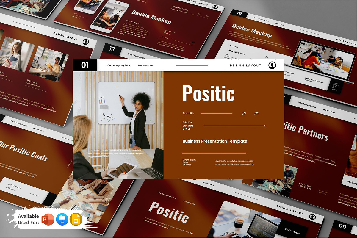 Positic Presentation Template, a Presentation Template by Analogous Temp (Photo 1 of 5)