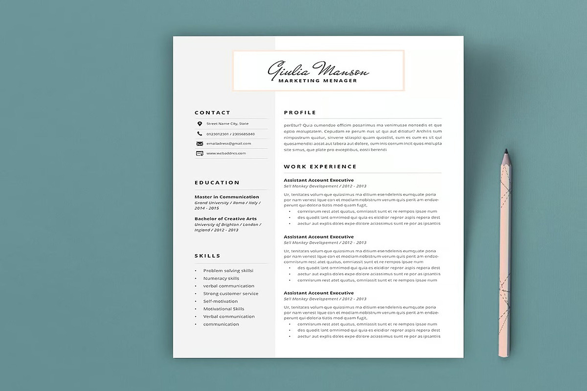 ATSL Minimilasit CV Resume, a Resume Template by Dimas Rizki Pratama (Photo 10 of 16)