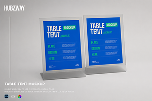 Table Tent Mockup, an Advertising Mockup by Hubzway