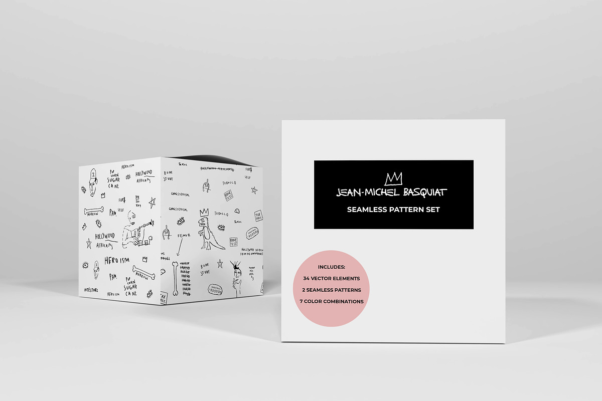 Jean Michel Basquiat Vector Set, a Pattern Graphic by La Caleya patterns (Photo 2 of 4)