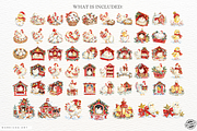 Christmas Chicken Coop Clipart, an Animal Illustration by Markicha Art (Thumbnail 4 of 5)