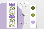 Wild flowers - botanical linocut, an Object Graphic by DariSmartArt (Thumbnail 6 of 13)