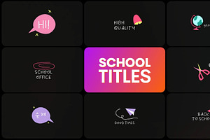 School Titles | DaVinci Resolve, a Templates & Theme by FlashFXbox