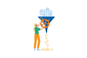 Marketing specialist generating, a Finance Illustration by pikepicture