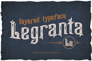 Legranta - vintage multilayered font