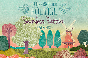 10 Foliage Seamless Pattern Overlays
