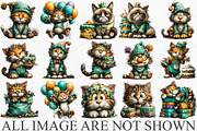 Whimsical Funny Birthday Cat Clipart, a Seasonal Illustration by Canvas Craft (Thumbnail 3 of 5)